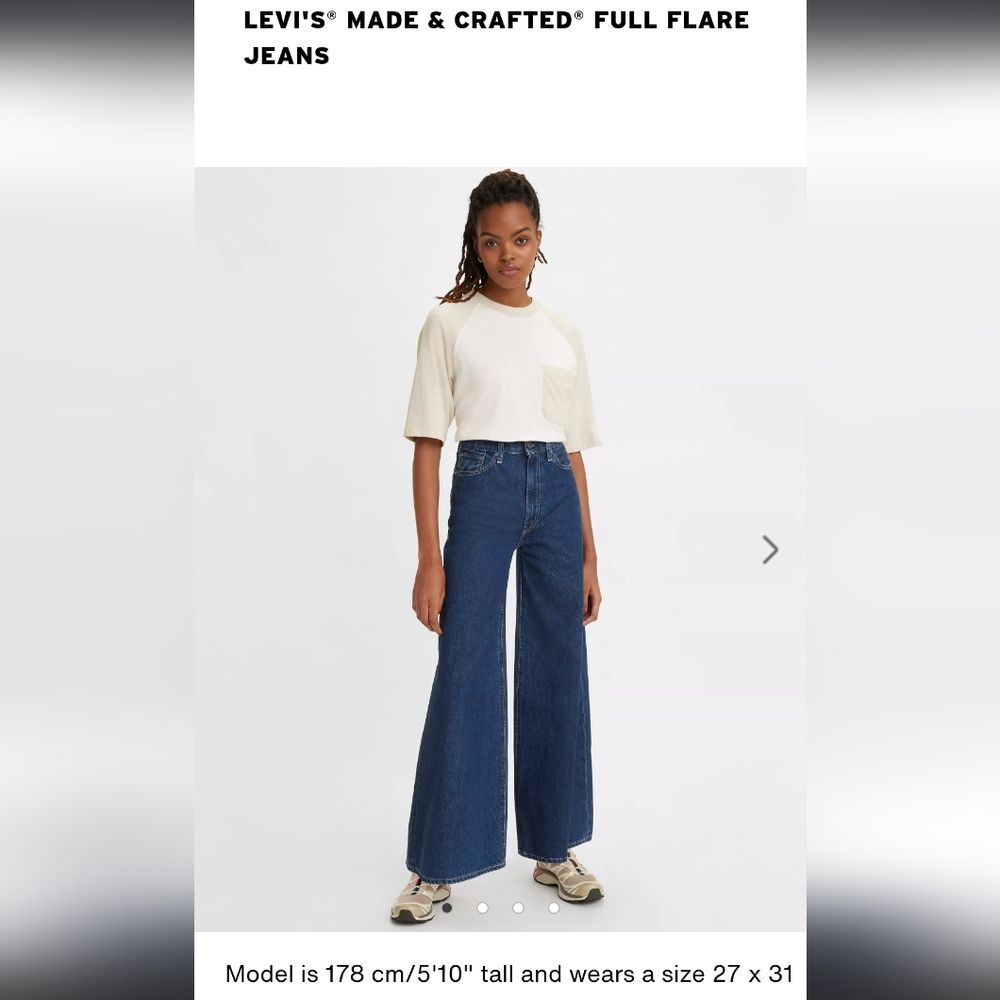 LEVI'S Made & Crafted Full Flare Dark Blue Jeans